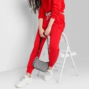 Women's High-Rise Sweatpants - Wild Fable Red size medium